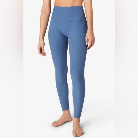 Beyond Yoga Pants - Beyond Yoga Spacedye Midi High Waisted Leggings in Washed Denim Size Small